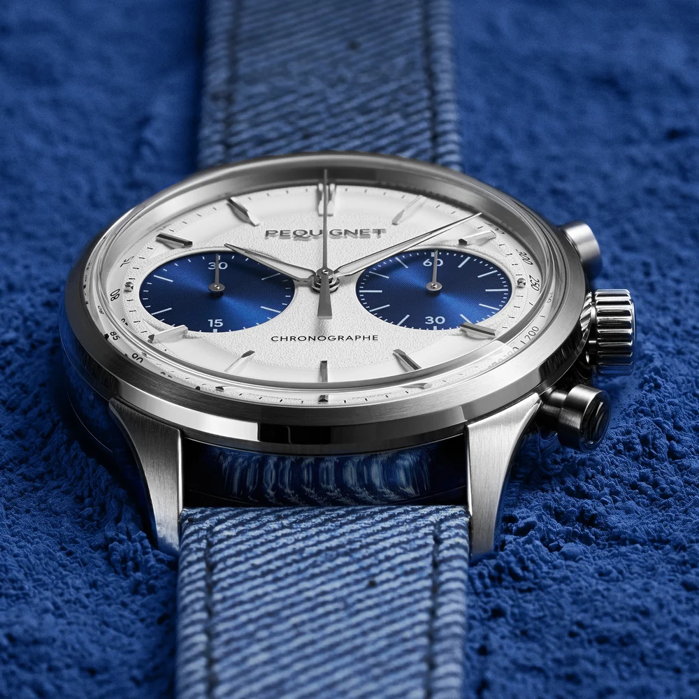 pose chrono bleu pequignet